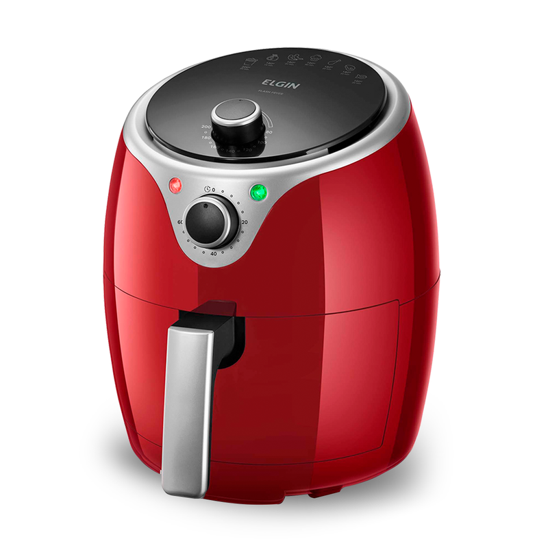 Fritadeira air fryer 8 litros vermelha