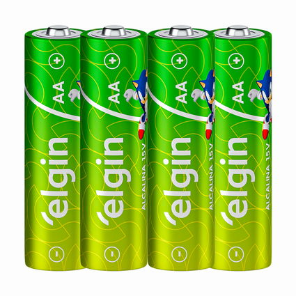 Kit Pilhas Alcalinas com 2X AA Elgin Baterias